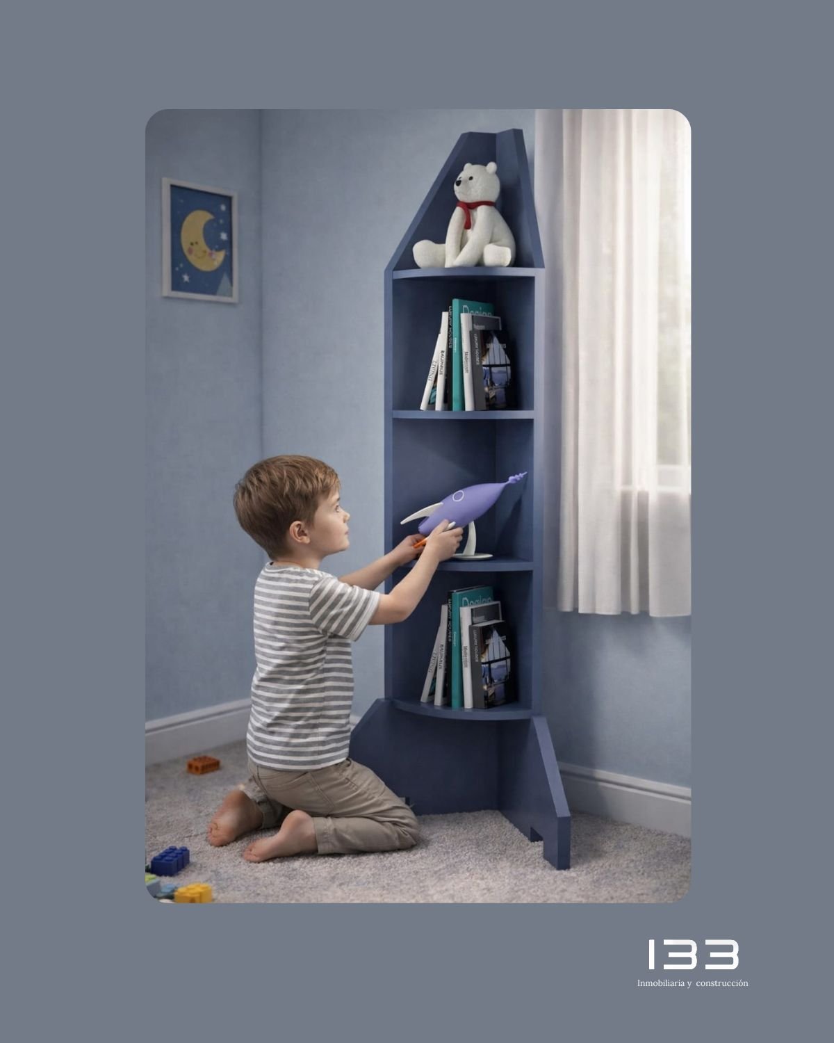 Esquinero Organizador para niño - Temática Espacial