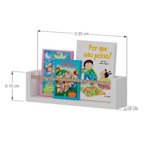 Pack 2 Repisas blancas para libros