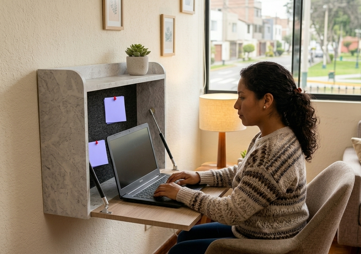 Escritorio Abatible de Pared Minimalista