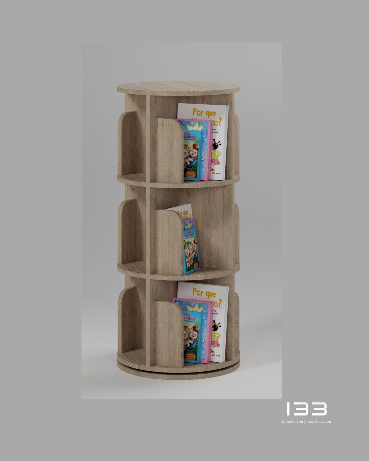 MADERA ORGANIZADOR GIRATORIO Organizador Giratorio de 3 Niveles Capri