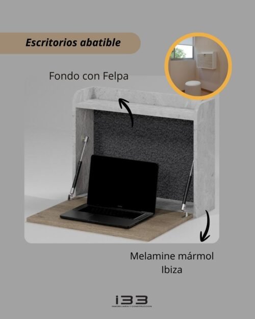 Escritorio Abatible de Pared Minimalista