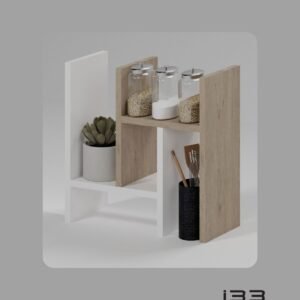 Estante Organizador de Escritorio Ajustable de Madera – Estilo Nórdico