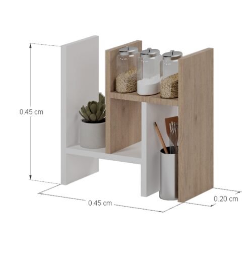 Estante Organizador de Escritorio Ajustable de Madera – Estilo Nórdico