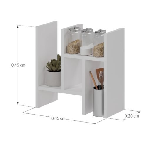 Estante Organizador de Escritorio Ajustable de Madera – Estilo Nórdico
